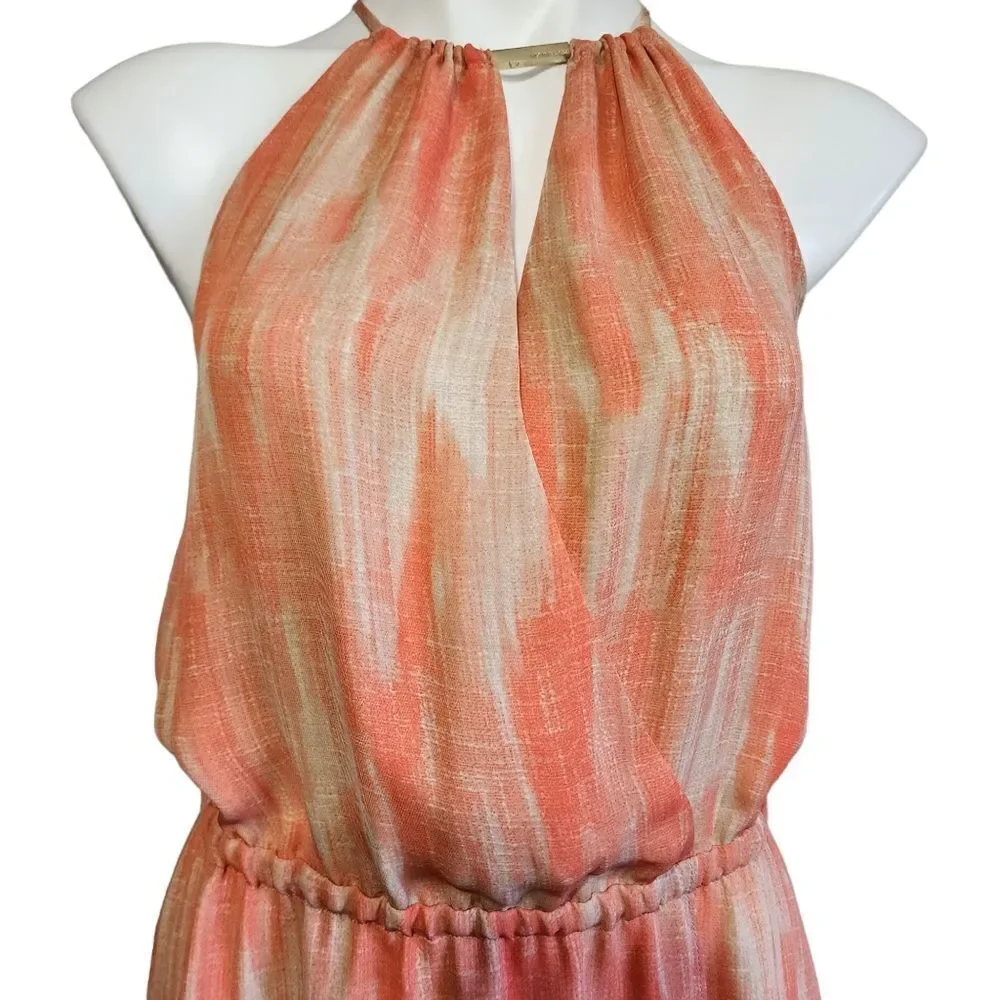 Michael Michael Kors coral & tan dress